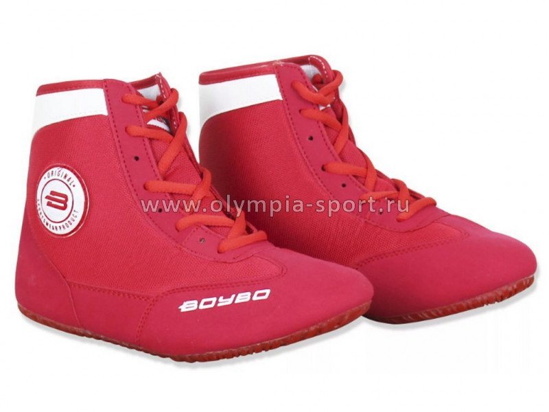 Борцовки BoyBo на толстой подошве красные
