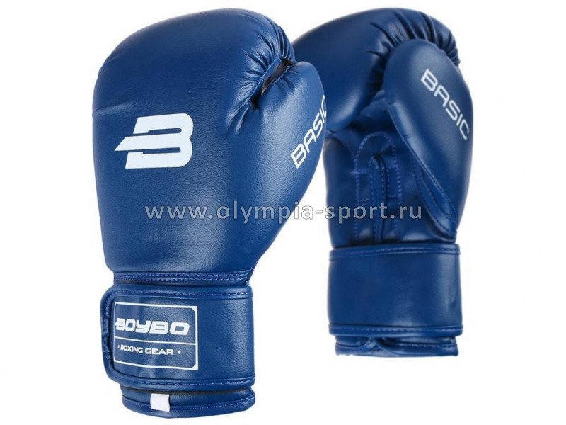 Перчатки бокс. BoyBo Basic BBG100 к/з синие