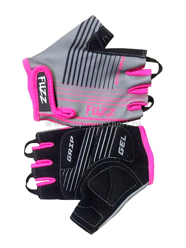 Велоперчатки Fuzz Race Line детские (4-6лет), лайкра, с петель. розовые р.M
