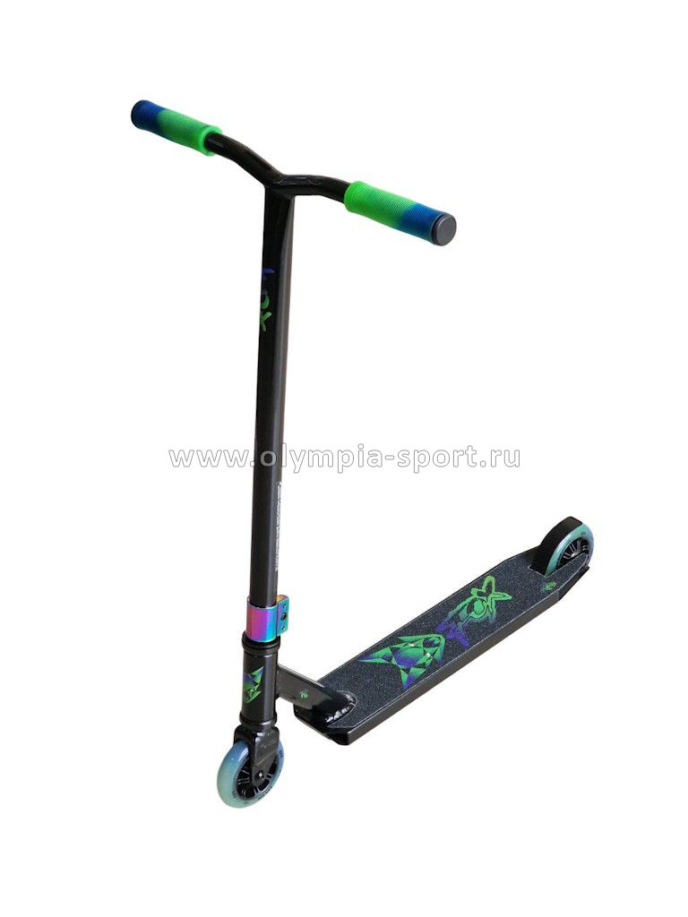 Самокат трюковый ATEOX Fox 100mm черный нео