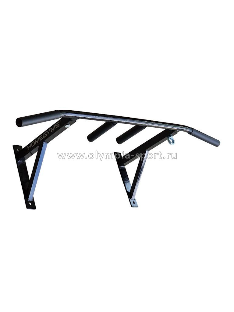 Турник Настенный 3 хвата наклонные ручки Стандарт (черный)