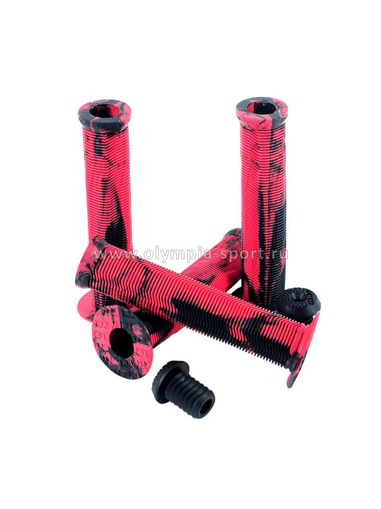 Грипсы (ручки руля) COLONY BMX Much Room Grips 30х140мм, черн.-красн., (I15-955P)