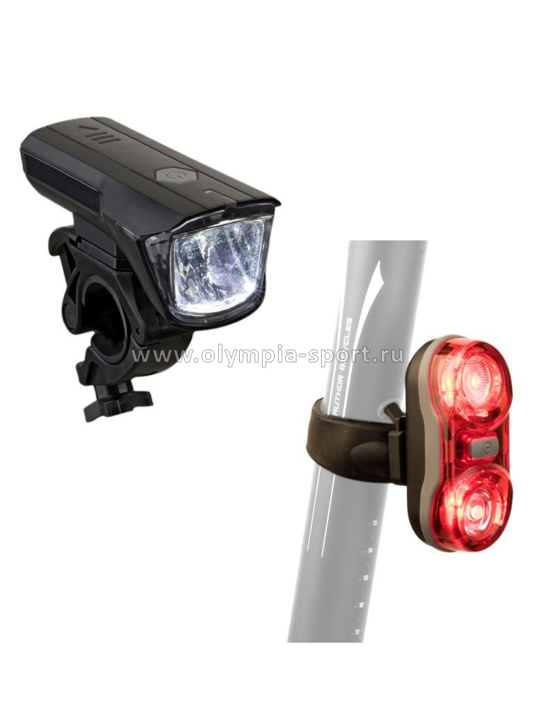 Фонарь передн. + зад. AUTHOR Duplex X7 150Lm (1д/3ф +2д/2ф)